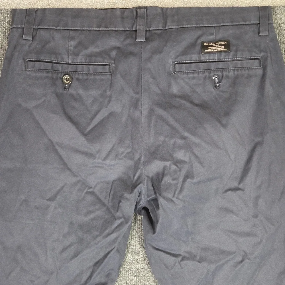 Banana Republic Emerson Chino Mens 31x30 Navy Blue Straight Leg Pants Trousers